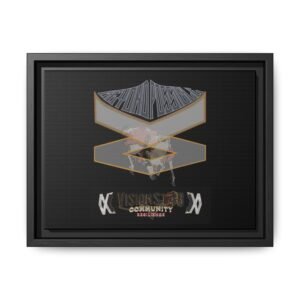 matte framed canvas print — visions community emblem (multi‑color)